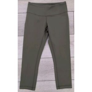 Lululemon Olive Green Crop Leggings Size 4, 20.5" Inseam, 24" Waist, 6.5" Rise‎